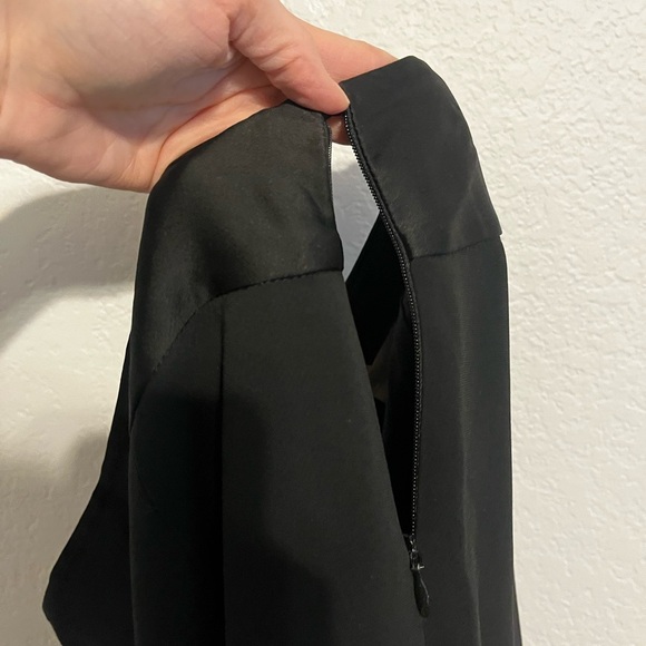 Jonathan Simkhai Ariah Front Split Hem Pants Black 8 - Picture 9 of 11